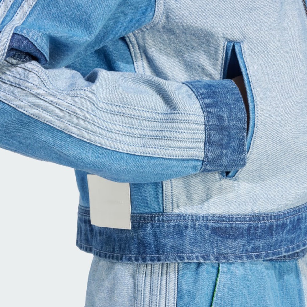Deadstock Adidas X KSENIASCHNAIDER Denim Patchwork Track Jacket Small NWT - Picture 6 of 10
